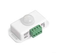 Rilevatore di movimento PIR da 12 V, 24 V, 6 A, per strisce luminose a LED, utilizzato in scale, corridoi, uffici, scuole e aree comunitarie (nero)