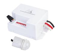 Rilevatore di movimento PIR Maclean con sonda esterna 12-24 V CC | Angolo di rilevamento di 360° Sensibilità e durata dell'illuminazione regolabili | Compatibile con lampade LED Montaggio a parete