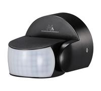 Rilevatore di movimento PIR Maclean, infrarosso, IP65, nero, portata 12 m, carico massimo 600/1200 W, MCE468 (Nero)