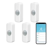 Rilevatore di movimento Smart, Rilevatore di movimento a infrarossi per sistema di allarme, sensore di contatto con remoto dell'app, Notifica di allerta, Compatibile Alexa.Richiesto l'hub ZigBee. 4PCS