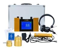 Rilevatore di perdite d'acqua, attrezzatura professionale per il rilevamento di tubi sotterranei con display digitale, auricolari e custodia per cantieri edili