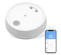 Rilevatore di perdite d'acqua connesso ultra sottile sensore anti-inondazione sirena 100 dB per allarme app e automazione intelligente allarme sensore d'acqua per cucina bagno seminterrato