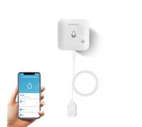 Rilevatore di perdite d'acqua e sensore di livello dell'acqua 2 in 1 - Allarme da 90 dB, notifiche via app, IP66, con cavo sensore da 1 m per spazi ristretti. (Funziona anche senza gateway.)