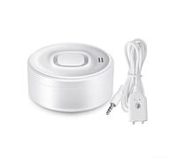 Rilevatore di perdite d'acqua intelligente WiFi con allarme regolabile da 100 dB, notifiche app in tempo reale per Tuya per Smart Life, alimentato a batteria, bianco (con sonda)