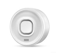 Rilevatore di perdite d'acqua intelligente WiFi con allarme regolabile da 100 dB, notifiche app in tempo reale per Tuya per Smart Life, alimentato a batteria, bianco (senza sonda)