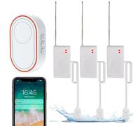 Rilevatore di Perdite d'Acqua WiFi 3 Pezzi, Sensore Allarme Acqua Intelligente con Allarme Regolabile e Notifiche App, Kit Casa Smart con Sensori Espandibili per Cucina, Cantina, Bagno, Lavanderia