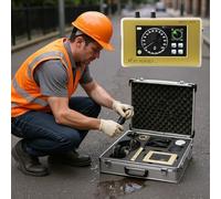 Rilevatore di perdite di tubi, touch screen, rilevamento profondo fino a 4 m, include auricolari e sonde per il rilevamento di perdite d'acqua