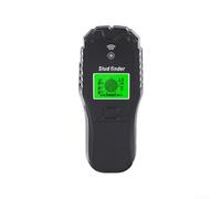 Rilevatore di perni da parete 5 in 1, scanner portatile con barra di forza del segnale visivo e acustico, per rilevazione di legno, metallo, PVC e fili AC, modalità tripla profondità, nero, 18,5 x 7,9