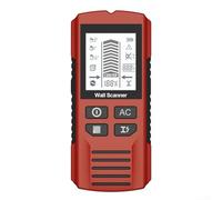 Rilevatore di perni portatile 7 in 1 con LCD di facile lettura e avvisi audio per la sicurezza nei progetti domestici (rosso)