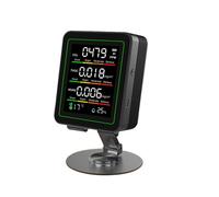 Rilevatore di Qualità 'Aria 5 In 1 con Supporto USB Tipo C, Display Automatico Multifunzione, Tester Portatile di CO2, HCHO, TVOC, Nero