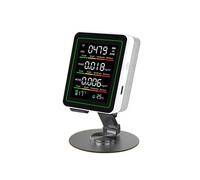 Rilevatore di Qualità 'Aria 5 In 1 con Supporto USB Tipo C, Display Automatico Multifunzione, Tester Portatile di CO2, HCHO, TVOC, Bianco