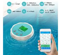 Rilevatore di qualità dell'acqua 6 in1 PH EC TDS ORP CL Calibrazione della temperatura Tester dell'acqua del cloro APP Monitor online per piscina A
