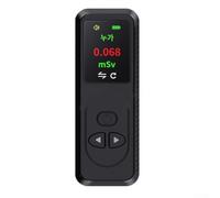 Rilevatore di radiazioni portatile con allarme sonoro e luminoso, per contatore Geiger Beta Gamma X, dosimetro per la sicurezza personale (nero)