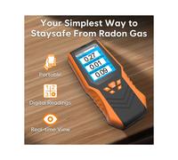 Rilevatore di Radon Portatile con Display LCD, Precisione In Tempo Reale, Media A Lungo e Breve Termine, Kit per il Test del Radon per Casa e Scuola