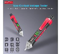 Rilevatore di tensione senza contatto NJTY, penna elettrica, penna per test di tensione CA da 12-1000V, cercafase con luce e cicalino, tester di fili caldi/neutri, rilevatore di interruzione di linea