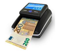 Rilevatore e Conta Banconote Portatile Senza Fili - Verifica Banconote False con 7 Controlli, Display LCD, Aggiornabile via USB, Batteria Inclusa, Testato al 100% per Euro