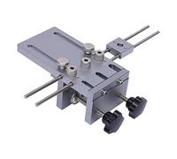 Rilevatore fori 3 in 1, trapano regolabile, modello da 6/8/10/15 mm, lavorazione del legno, fori precisi per tasselli, utensile per trapano con piastra a clip, per tutti i tipi di mobili come porte