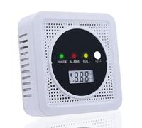 Rilevatore Fumo e Monossido di Carbonio 2 In 1, Rilevatore di Monossido di Carbonio Indipendente con Pulsante di Prova, con Display Digitale LCD, Conforme Alla Norma ue EN50291 e Alla Norma EN14604