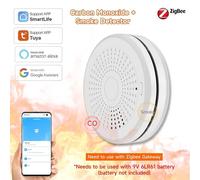 Rilevatore Fumo e Monossido di Carbonio Tuya ZigBee Smart 2in1 Allarme 85dB