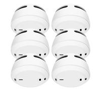 Rilevatore Fumo, Set di 6 Rilevatore di Fumi Sensore Allarme Rilevatori di Fumo Smoke Detector Allarme Antincendio, Batteria da 10 Anni, Bianco
