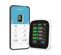 Rilevatore Gas 8in1 Tuya Wifi PM1.0 PM2.5 PM10 CO2 TVOC HCHO Tester Di Temperatura E Umidità Misuratore Portatile Qualità Aria Rilevatore Anidride Carbonica