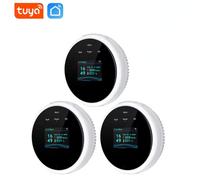 Rilevatore Gas Fumo Metano Wi-Fi Smart Tuya con App, Schermo LCD Digitale Alexa