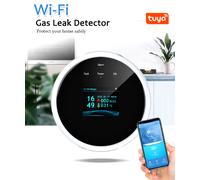 Rilevatore Gas Metano Wi-Fi Smart Tuya con App Schermo LCD Digitale per la Casa