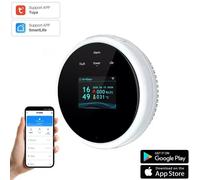 Rilevatore Gas Naturale GPL WiFi Sensore Perdite e Temperatura Allarme Smart