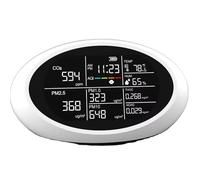 Rilevatore Gas, Rilevatore di qualità dell'aria Rilevatore di qualità dell'aria 10 in 1 Display LED Tester for sensore CO2/PM2.5/Umidità