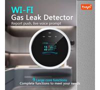 Rilevatore Gas WiFi Tuya, Sensore Perdite e Temperatura, Allarme Smart Home LCD