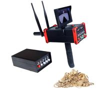 Rilevatore Metalli Sotterraneo Ad Alta Precisione, Scanner Professionale con Display LCD, Profondità Rilevamento 15 M E Portata Remota 99 M per Ricerca Archeologica Oro, Argento E Rame,Black