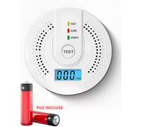 Rilevatore Monossido di Carbonio Certificato - Rivelatore CO2 a Batterie EN50291