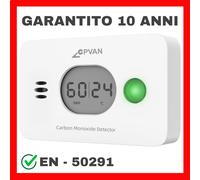 rilevatore monossido di carbonio gas sensore allarme casa + misuratore umidità