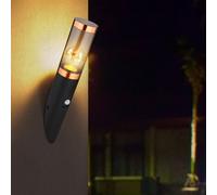 Rilevatore Movimento Lampada Parete per Esterni Apparecchio Facciata Nero Fumo [EEK: Non valutato]