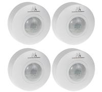 Maclean MCE314 W - Set 4 sensori PIR da soffitto 6m IP20 110-240V Bianco
