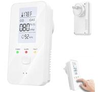 Rilevatore multi-Sence 4 in 1, rilevatore 4 in 1 con display digitale, rilevatore multifunzione, protegge la tua casa, display in tempo reale per casa, cucina, hotel (bianco)