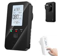 Rilevatore multi-Sence 4 in 1, rilevatore 4 in 1 con display digitale, rilevatori multifunzione, protegge la tua casa, display in tempo reale per casa, cucina, hotel (nero)