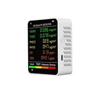 Rilevatore multifunzionale a qualità 'aria 6 in 1 PM2.5 PM10 HCHO TVOC CO CO2 Monitor for formaldeide Display LCD Tester a qualità 'aria domestica,Monitoraggio della sicurezza aerea