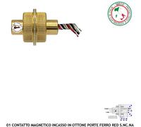 Rilevatore Posizione Porta Contatto Magnetico Ottone Incasso Antifurto Cancello