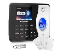 Rilevatore presenze, HapAttend Italiano timbracartellini lettore con impronte digitali e 5 badge RFID, H3 timbratrice presenze dipendenti Checking-in registratore orologio tempo per piccole imprese