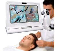 Rilevatore professionale di cuoio capelluto Analizzatore di capelli con ingrandimento 50X/200X con sonde a doppia impugnatura per la diagnosi in salone