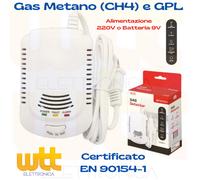 RILEVATORE RIVELATORE DI GAS METANO E GPL EN50194-1