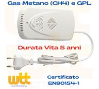 RILEVATORE RIVELATORE DI GAS METANO E GPL EN50194-1