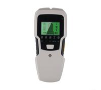 Rilevatore scanner da parete 5 in 1 con display LCD, cercatore di cavi multifunzione per rilevazione di cavi CA in metallo e legno, profondità audio fino a 60 mm, grigio argento