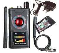 Rilevatore scanner di microspie gsm via radio gps auto magnetici telecamere spia via radio wifi SD card kit completo di valigia caricabatterie, manuale in italiano (K18Special)