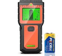 Rilevatore Tubi e Cavi Elettrici - Scanner Multifunzione con Display LCD e Allarme Sonoro, Rilevatore di Fili per Legno, Cavi AC, Metallo, Travetti e Tubi, Arancione (Arancione)