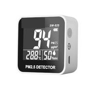Rilevatori di gas, SW-825 Rilevatore digitale PM2.5 0-500ug/m³ Mini portatile PM 2 5 Sensore di qualità 'aria Monitor Misuratore di umidità e temperatura