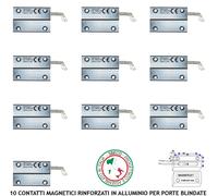 Rilevatori Magnetici Antifurto 10 Sensori Apertura Porte Blindate Cancelli Ferro
