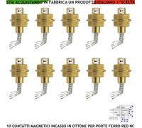 Rilevatori Magnetici Ottone Incasso 10 Pz Antifurto Infissi Ferro Porte Blindate