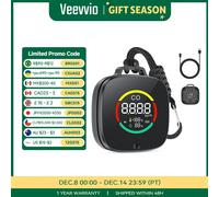 Rilevatori portatili di monossido di carbonio, rilevatore di CO 3 in 1 dimensioni da viaggio con temperatura/umidità, soglie di allarme personalizzate